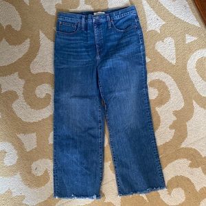 Madewell slim wide leg cropped jeans